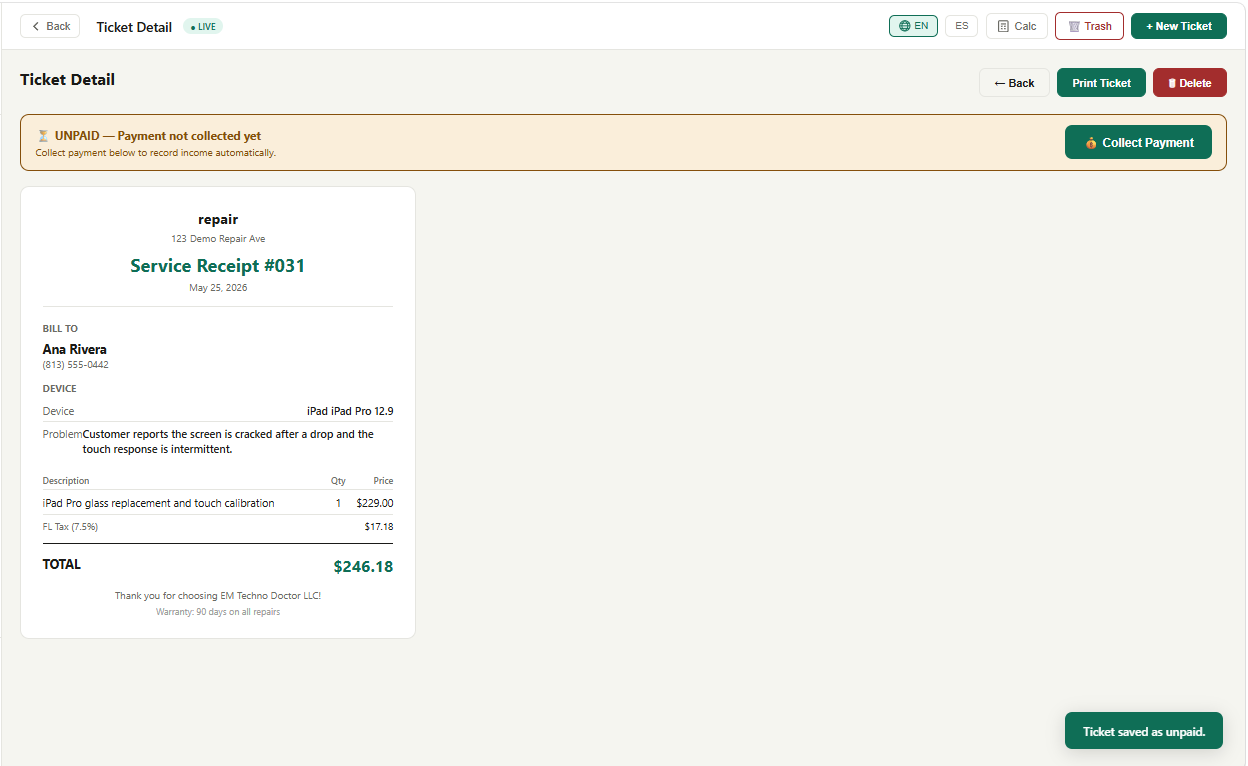 EMTechnoFinance Payment Flow